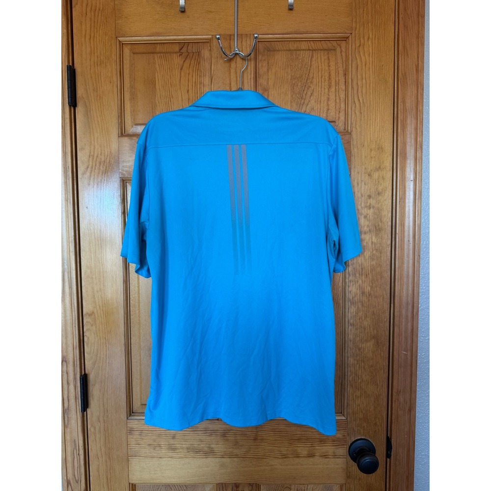 Adidas Golf Polo Shirt Men's Large Blue Short Sleeve Performance Athletic - Picture 5 of 6